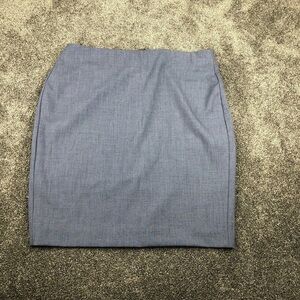 Classic Blue Pencil Skirt